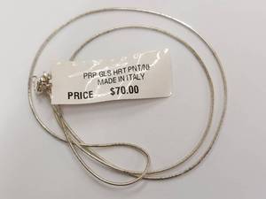 lot 125M image: Sterling Silver Snake Chain Necklace Italy