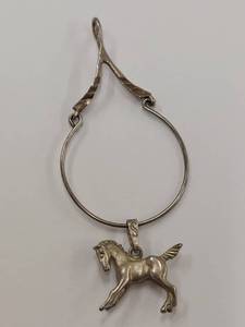 lot 137M image: Sterling Silver Horse Clip Pendant 925 Intricate Design