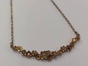 lot 148M image: Elegant Gold Toned Sterling Silver Floral Necklace