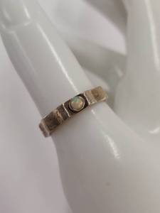 lot 159M image: Opal Inlay 925 Sterling Silver Ring