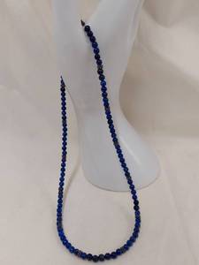 lot 165M image: Blue Bead Necklace with Sterling Silver Clasp