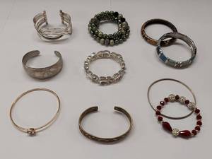 lot 167M image: Costume Jewelry Bracelet Lot of 10