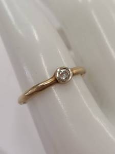 lot 223M image: Sterling Silver Ring with Stone Accent Design