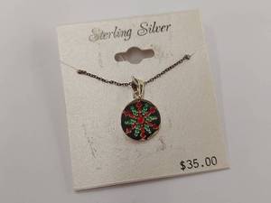 lot 228M image: Sterling Silver Festive Pendant Necklace
