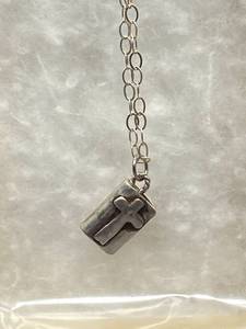lot 30B image: Sterling Silver 925 Cross Pendant Necklace