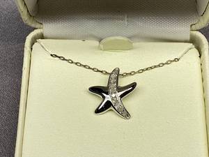 lot 32B image: Starfish Sterling Silver 925 Pendant Necklace