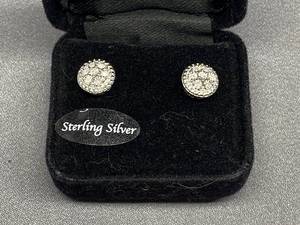lot 38B image: R.H. Macy & Co Sterling Silver 925 Stud Earrings
