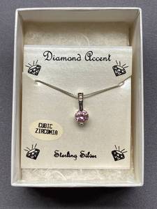 lot 41B image: Sterling Silver 925 Cubic Zirconia Necklace