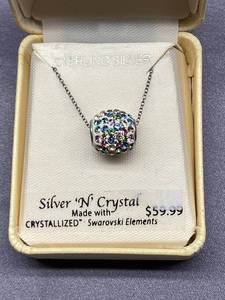 lot 44B image: Sterling Silver 925 Swarovski Elements Necklace