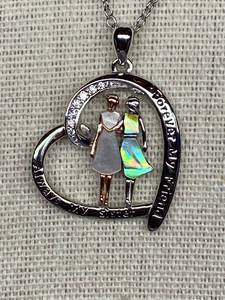 lot 55B image: Sterling Silver 925 Sister Heart Pendant