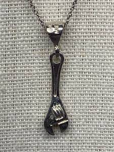 lot 57B image: Sterling Silver 925 Wrench Pendant Necklace