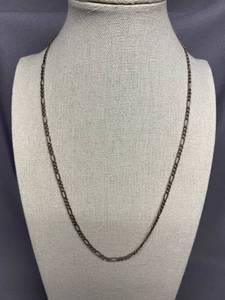 lot 71B image: Vintage Italian 925 Sterling Silver Chain Necklace