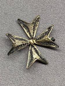 lot 75B image: Vintage Maltese Sterling Silver 800 Cross Brooch
