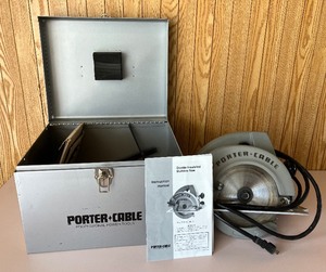 lot 72 image: Porter Cable 7 14 Builders Saw with Metal case