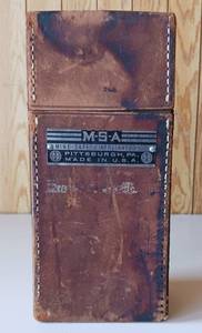 lot 148 image: Vintage MSA Mine Safety Appliances Test Kit Leather Box Only