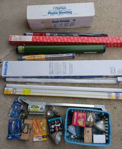 lot 152 image: Light Bulbs, Plastic Sheeting, Screen