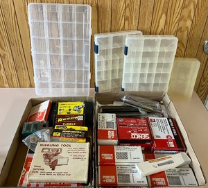 lot 113 image: Nail Gun Nails, Staples, Small Item Organizers
