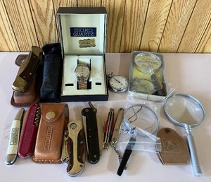 lot 138 image: Seiko Quartz Watch,  Vintage 1960s Gallet Decimal Stopwatch Swiss Mechanical, Pocket Knives