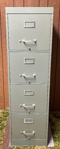 lot 130 image: Cole Four Drawer Metal Filing Cabinet Made in USA