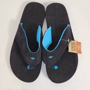 lot 4 image: New Mens BlackBlue Sandals Flip Flops Dockers Size Large 1112