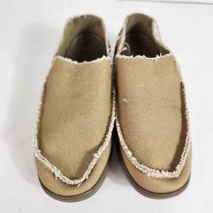 lot 9 image: Mens Crocks Slip On Canvas Brown Size 8 10128 Excellent Condition