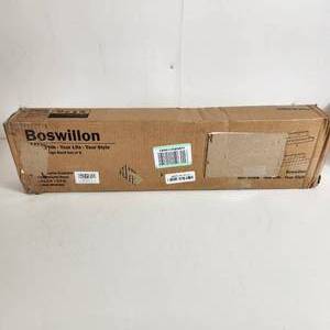 lot 20 image: New Open Box Boswillon Black 24 Ledge Shelves With Hardware