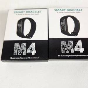 lot 35 image: Lot Of Two New Smart Bracelets HD Color Screen Message View 45 Days Battery