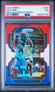 lot 15 image: NAZ REID 2021 REDWHITEBLUE PRIZM PSA 7