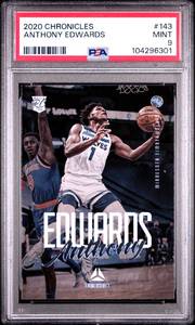 lot 32 image: ANTHONY EDWARDS 2020 CHRONICLES ROOKIE CARD PSA 9