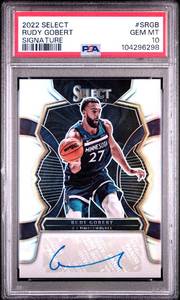 lot 41 image: RUDY GOBERT 2022 SELECT SIGNATURE 140149 PSA 10