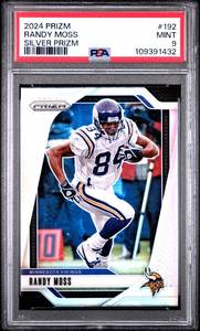 lot 70 image: RANDY MOSS 2024 SILVER PRIZM PSA 9