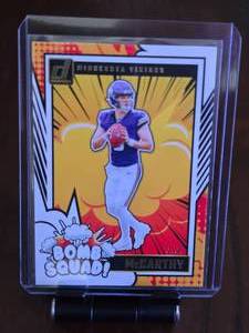 lot 73 image: JJ MCCARTHY 2024 PANINI BOMB SQAUD ROOKIE CARD
