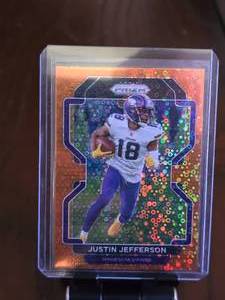 lot 84 image: JUSTIN JEFFERSON 2021 PRIZM ORANGE DISCO