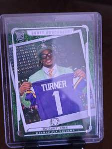 lot 100 image: DALLAS TURNER 2024 PANINI PHOTOGENIC DRAFT SNAPSHOTS ROOKIE CARD