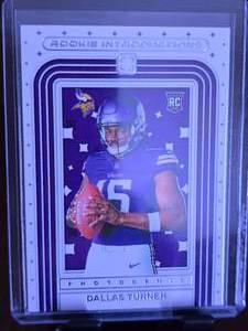 lot 99 image: DALLAS TURNER 2024 PANINI ROOKIE INTRODUCTIONS PHOTOGENIC ROOKIE CARD