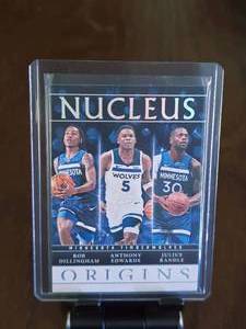 lot 115 image: ROB DILLINGHAM, ANTHONY EDWARDS, JULIUS RANDLE 2024-25 PANINI ORIGINS NUCLEUS