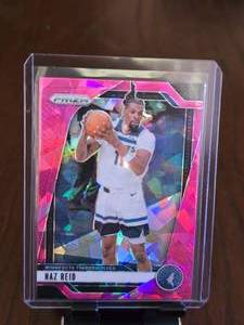 lot 122 image: NAZ REID 2024-25 PANINI PINK CRACKED ICE PRIZM