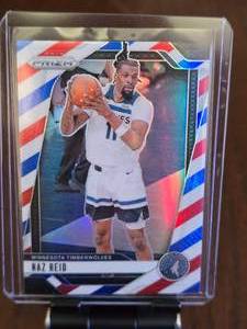lot 121 image: NAZ REID 2024-25 PANINI REDWHITEBLUE PRIZM