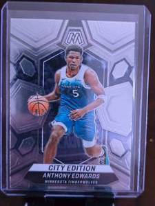lot 151 image: ANTHONY EDWARDS 2023-24 PANINI CITY EDITION MOSAIC