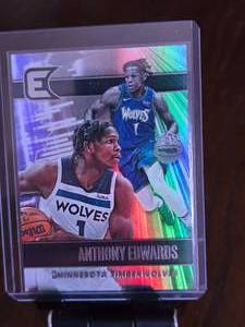 lot 155 image: ANTHONY EDWARDS 2021-22 PANINI CHRONICLES ESSENTIALS HOLO