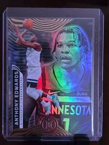 lot 158 image: ANTHONY EDWARDS 2021-22 PANINI ILLUSIONS HOLO