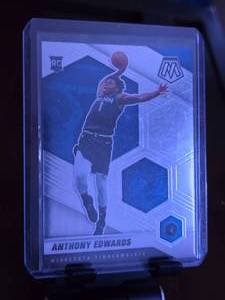 lot 159 image: ANTHONY EDWARDS 2020-21 PANINI MOSAIC ROOKIE CARD