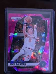 lot 144 image: DONTE DIVINCENZO 2024-25 PANINI PINK CRACKED ICE PRIZM