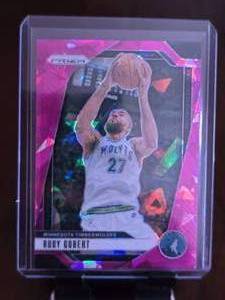 lot 139 image: RUDY GOBERT 2024-25 PANINI PINK CRACKED ICE PRIZM