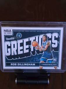 lot 178 image: ROB DILLINGHAM 2024-25 PANINI NBA HOOPS ROOKIE GREETINGS ROOKIE CARD