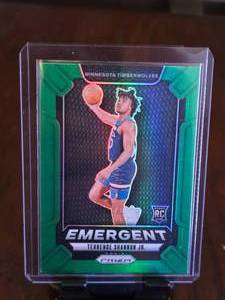 lot 169 image: TERRENCE SHANNON JR 2024-25 PANINI GREEN EMERGENT PRIZM ROOKIE CARD