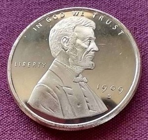 lot 3 image: 1 oz Copper Round - 1909-S VDB