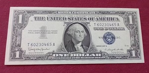 lot 10 image: Gorgeous Crisp 1957 Silver Certificate $1 Note