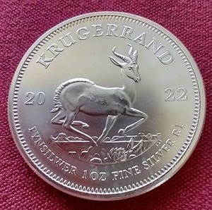 lot 14 image: 2022 1 oz Silver South Africa Krugerrand