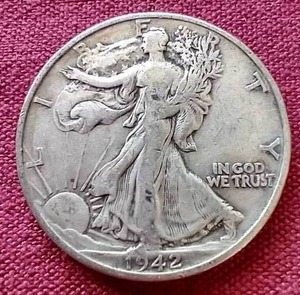 lot 32 image: 1942-D Walking Liberty Half Dollar